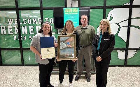 1st place - “Clouds Over the Brave” by Ariani Curran, from Kennedale High School.
